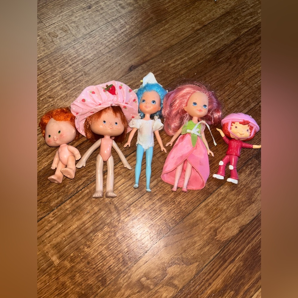 Strawberry Shortcake 5 Doll Lot Vintage Retro 70’s 80’s